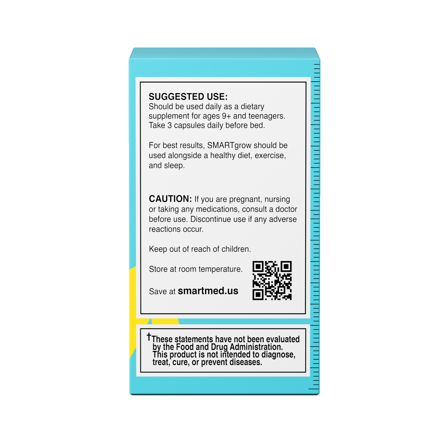 SMARTGROW 5-in-1 Maximum Height Growth Vitamins - Sleep Aid, Immunity Support, Eye Health, Brain Function