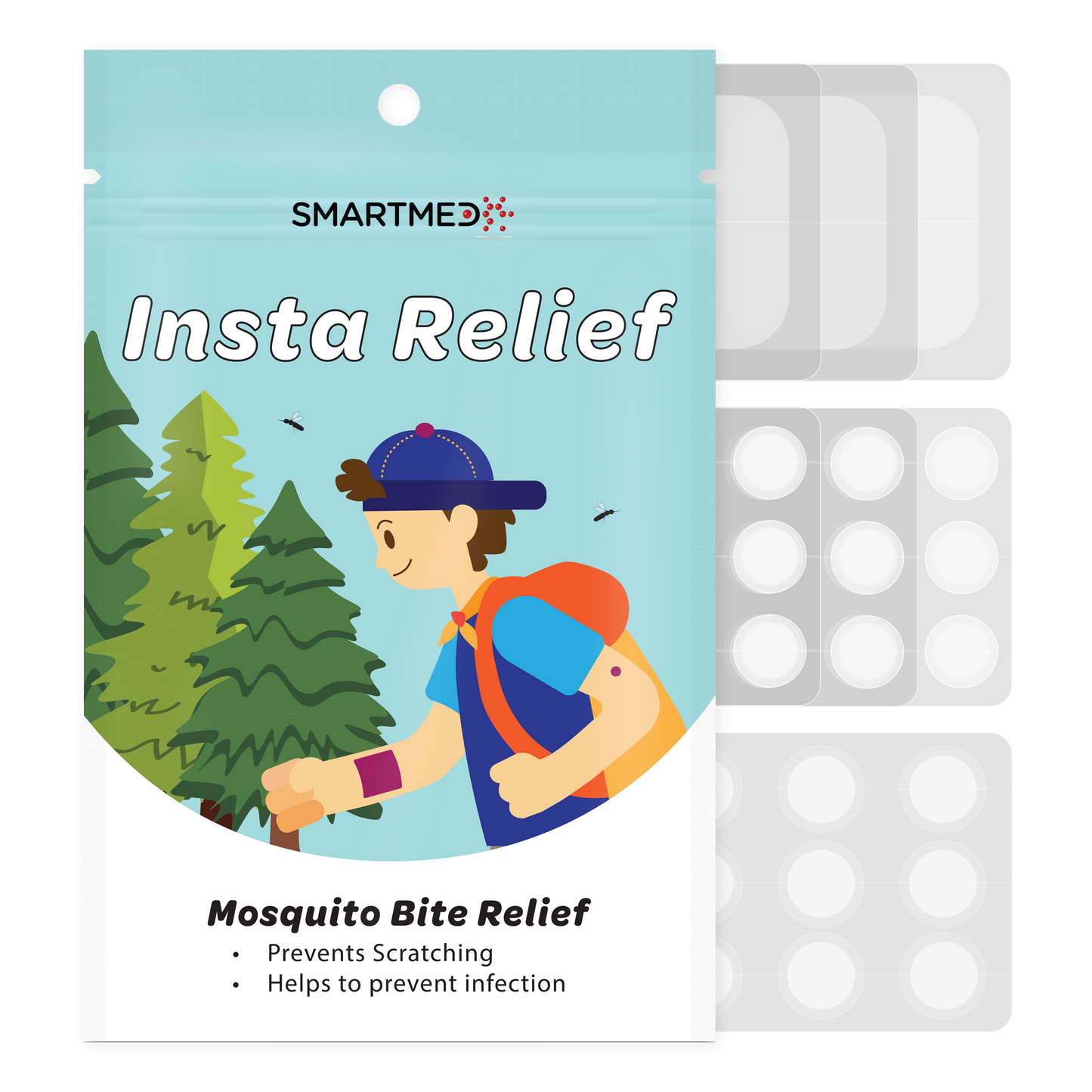 SMARTMED Insta Relief – Mosquito Bite Relief Patches - Variety 60 patches