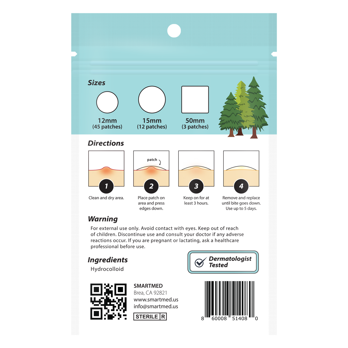 SMARTMED Insta Relief – Mosquito Bite Relief Patches - Variety 60 patches