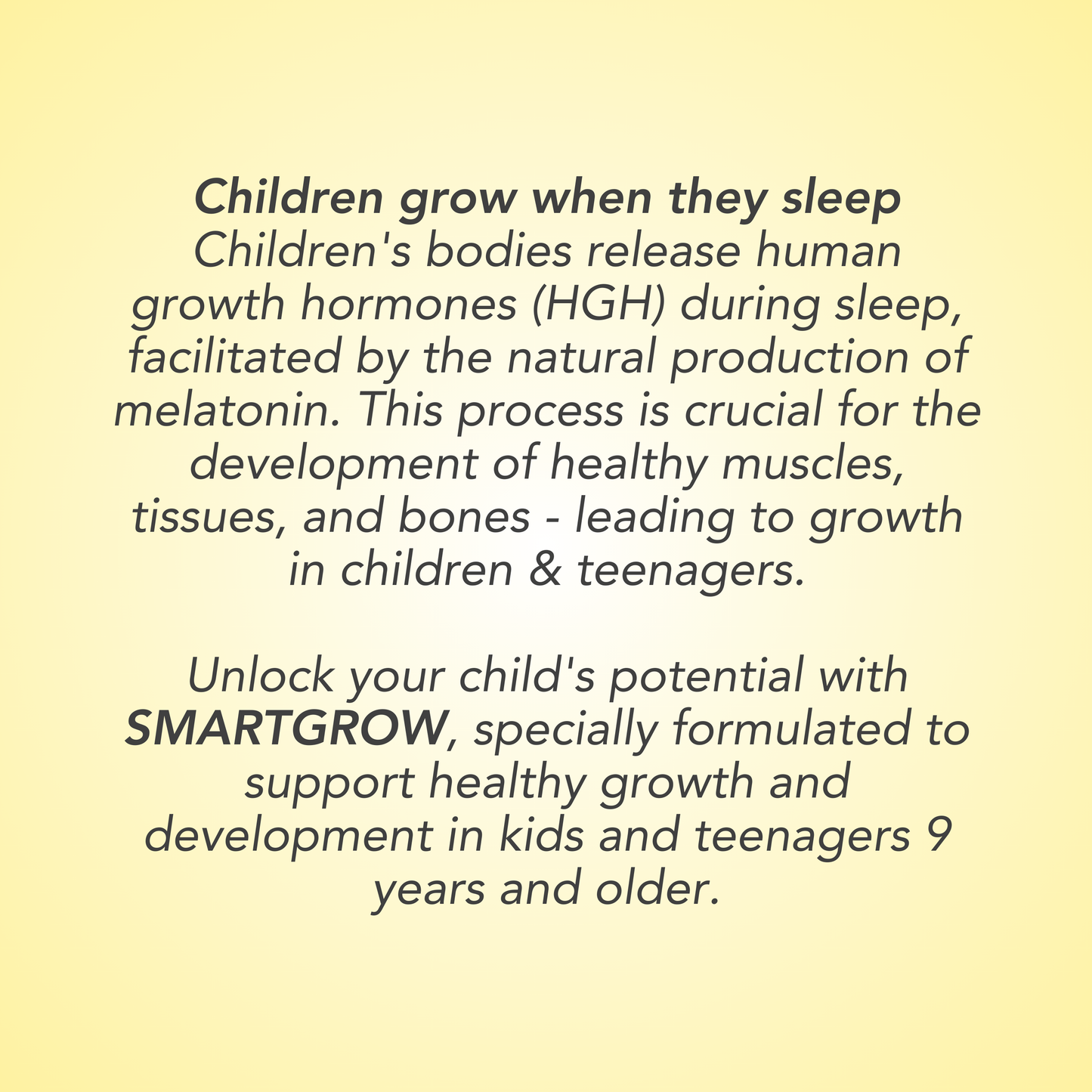 SMARTGROW 5-in-1 Maximum Height Growth Vitamins - Sleep Aid, Immunity Support, Eye Health, Brain Function