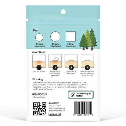 SMARTMED Insta Relief – Mosquito Bite Relief Patches - Variety 60 patches