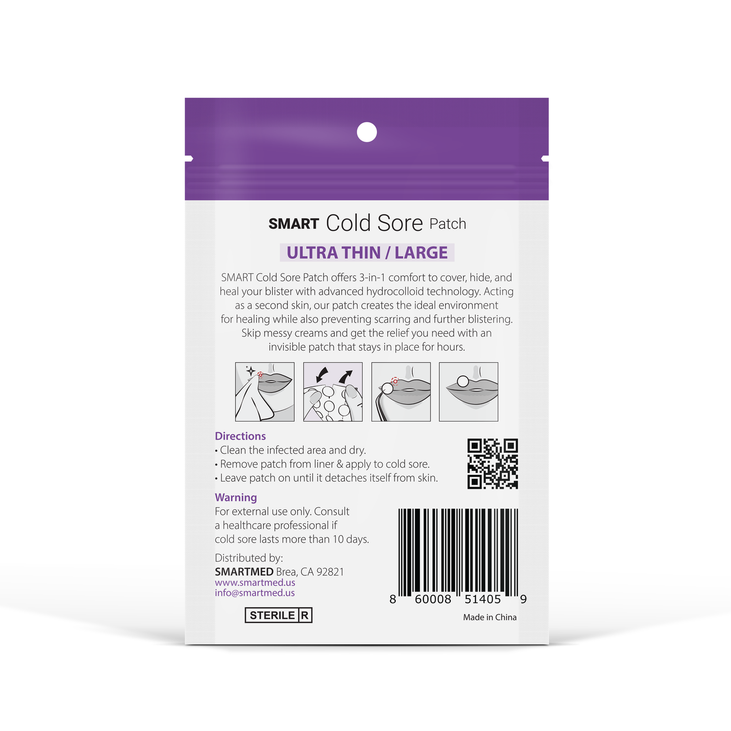 SMART Cold Sore Patch Duo | 12mm + 15mm Hydrocolloid Patches