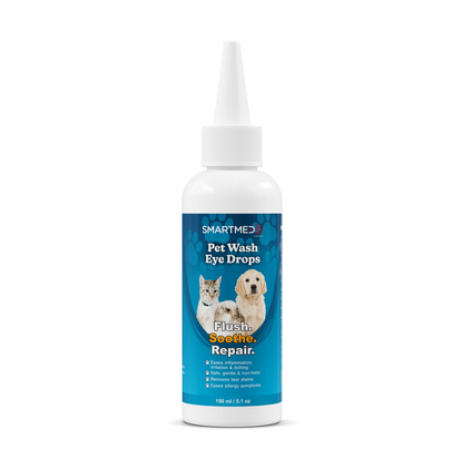 Pet Eye Wash – Gentle Rinse for Dogs, Cats, All Animals | Soothes, Cleans & Hydrates | 5.1 oz