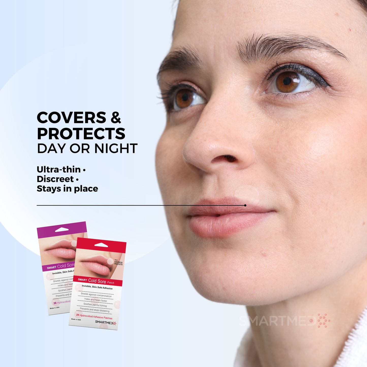 Smart Cold Sore Patch Secure Hold | 12mm