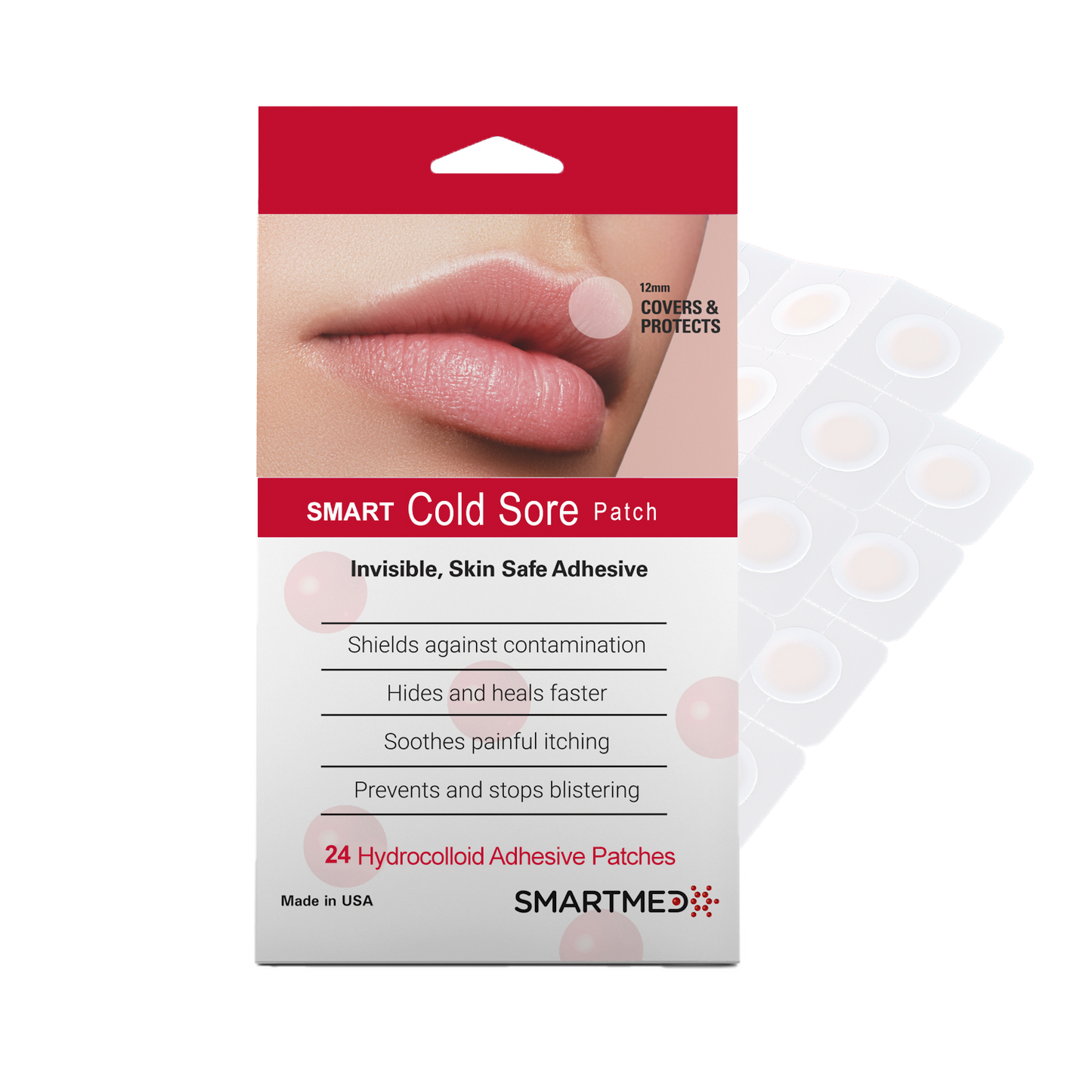 Smart Cold Sore Treatment Trio - 78 ct Clear Cold Sore Patch, XL Lemon Balm, Honey Patch