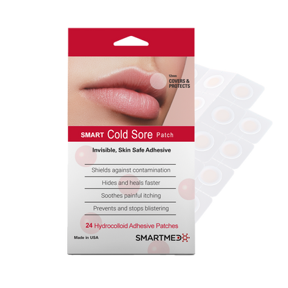 SMARTMED Cold Sore Patch Trio – 78 Count Invisible Hydrocolloid Cold Sore Patches with Honey & Lemon Balm – Ultra Thin Fever Blister Cover for Lips