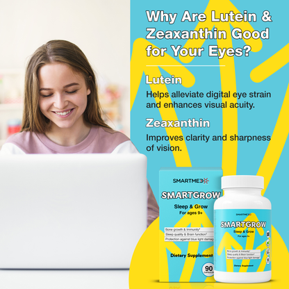 SmartGrow Growth Support Capsules | Supports Healthy Growth, Bone Strength & Sleep Supplement for Teens