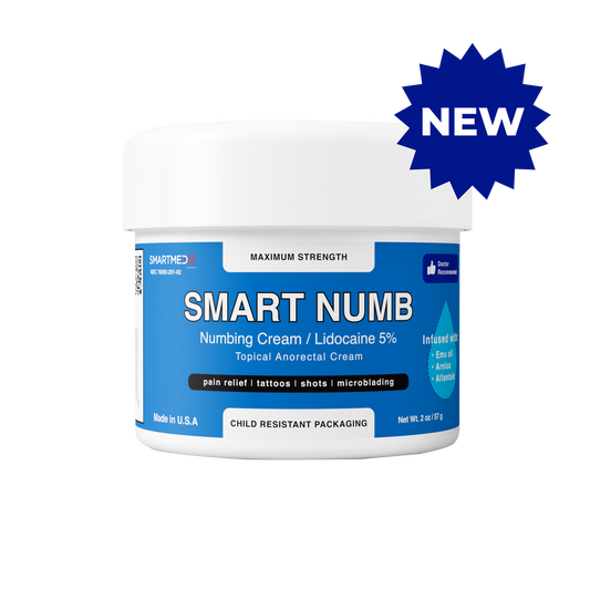 SMART Numb - Topical Numbing Cream for Tattoos, Pain, Cosmetic Procedures