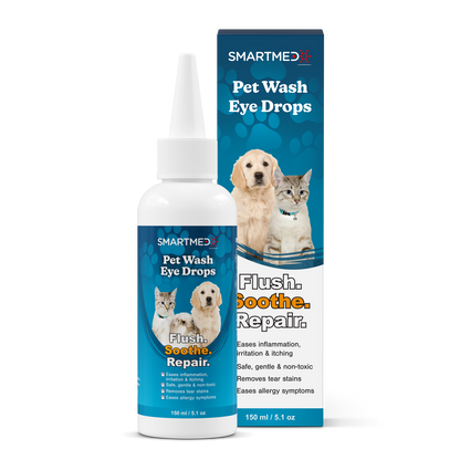 Pet Eye Wash – Gentle Rinse for Dogs, Cats, All Animals | Soothes, Cleans & Hydrates | 5.1 oz