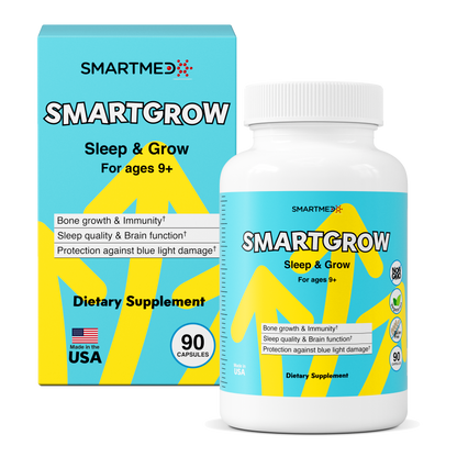 SmartGrow Growth Support Capsules | Supports Healthy Growth, Bone Strength & Sleep Supplement for Teens