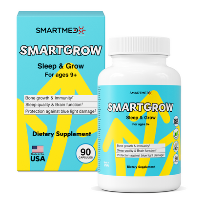 SmartGrow Growth Support Capsules | Supports Healthy Growth, Bone Strength & Sleep Supplement for Teens