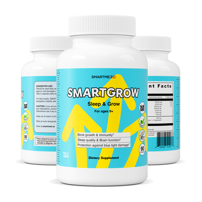 SmartGrow Growth Support Capsules | Supports Healthy Growth, Bone Strength & Sleep Supplement for Teens