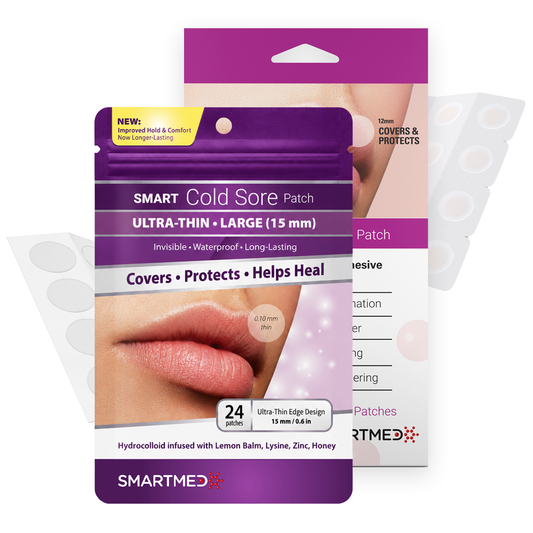 SMART Cold Sore Patch Duo | 12mm + 15mm Hydrocolloid Patches