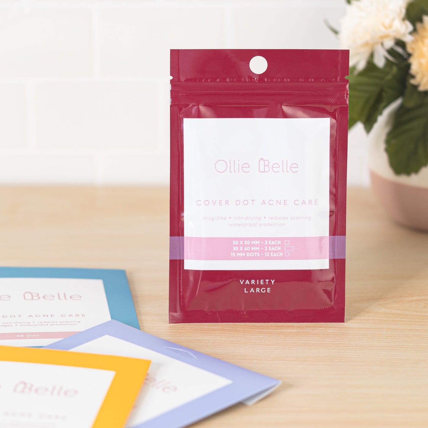 Cover Dot Acne Care (17 Count) - Variety Size Hydrocolloid Acne Patch for Face, Back, Chin & Cheeks - Large Pimple Stickers