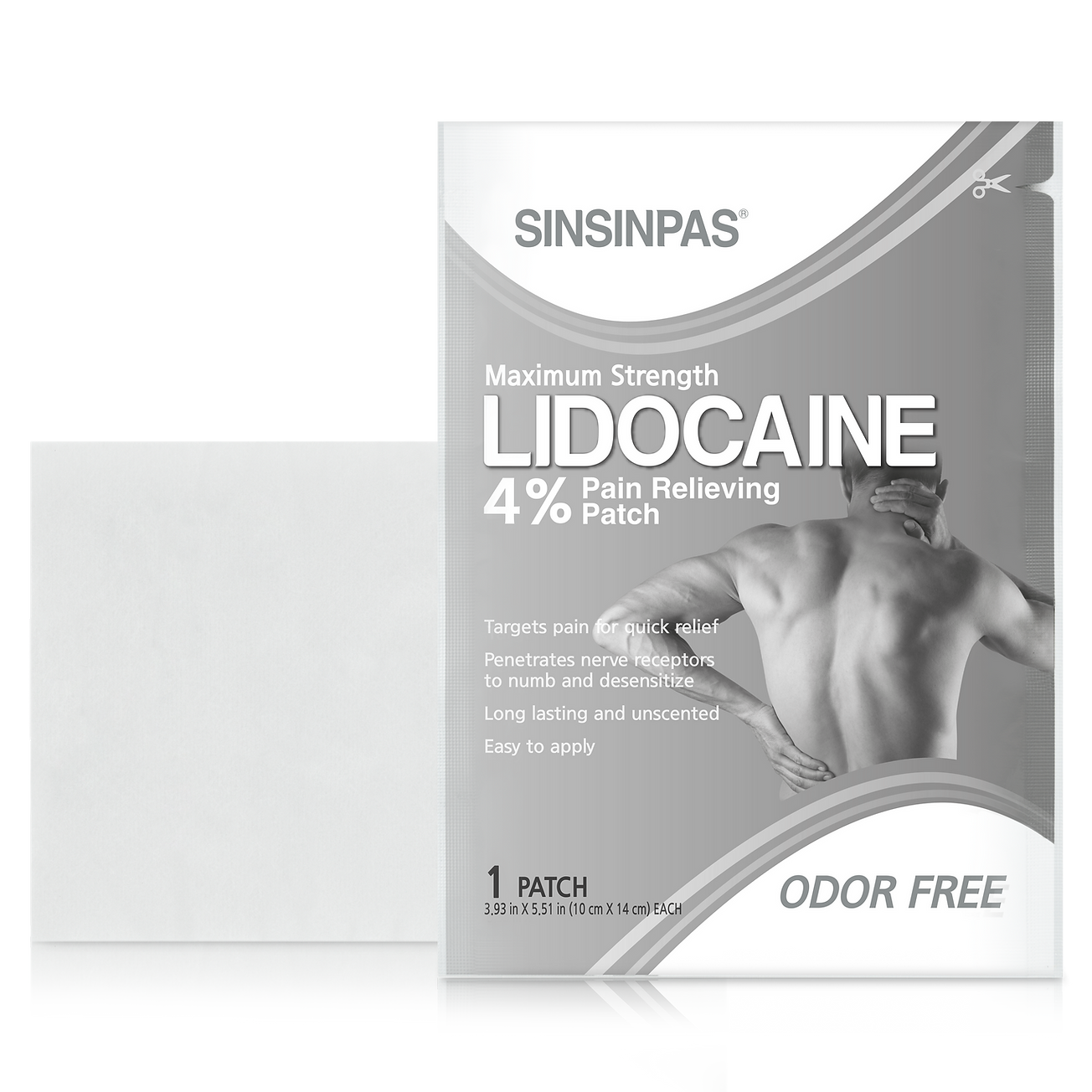 SINSINPAS LIDOCAINE 4%Pain Relief Patch