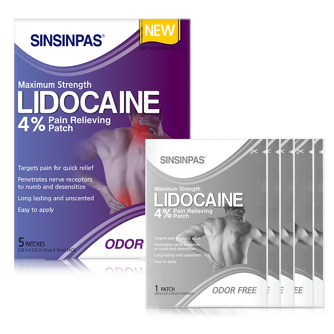 SINSINPAS LIDOCAINE 4%Pain Relief Patch