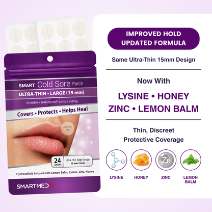SMARTMED Cold Sore Patch Trio | 78 Hydrocolloid Patches for Different Cold Sore Sizes