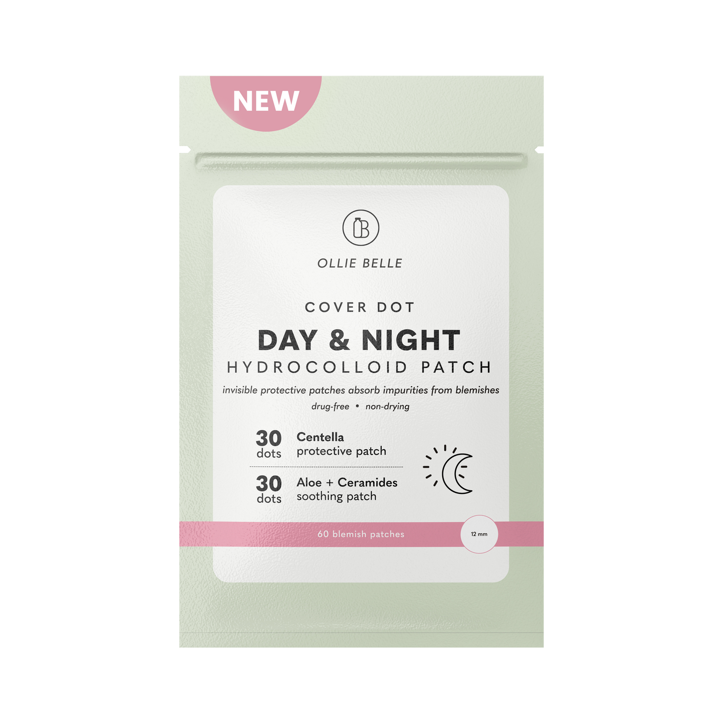 Acne Patches Cover Dot Day & Night Hydrocolloid Patch with Aloe & Centella 60 Patches