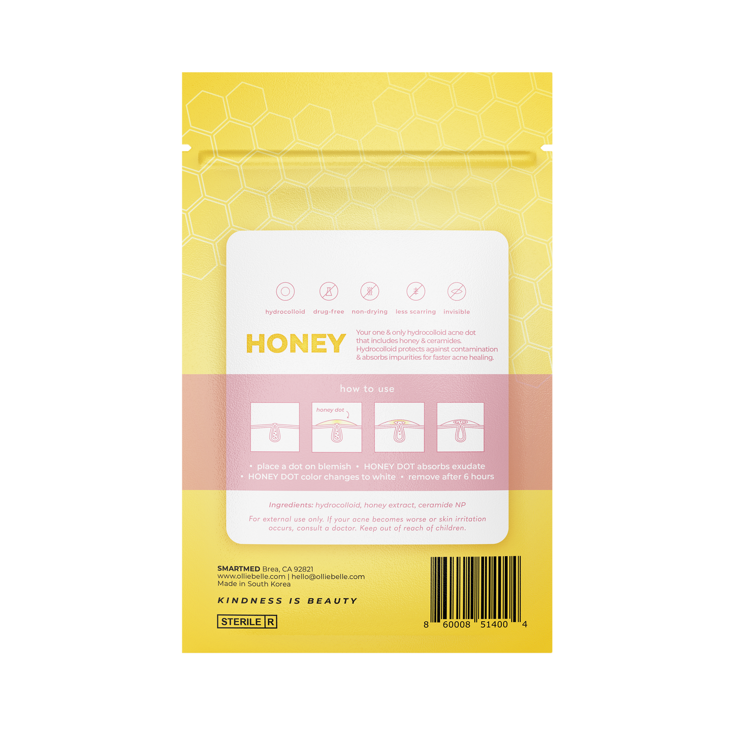 Cover Dot Honey Patch 48 Hydrocolloid Acne Patches Infused with Honey 2 Sizes 10mm and 12mm