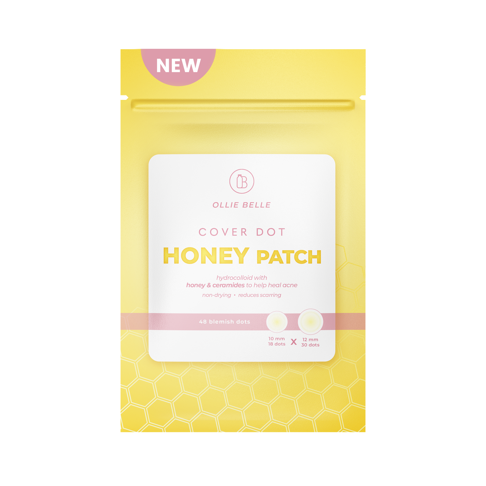 Cover Dot Honey Patch 48 Hydrocolloid Acne Patches Infused with Honey 2 Sizes 10mm and 12mm