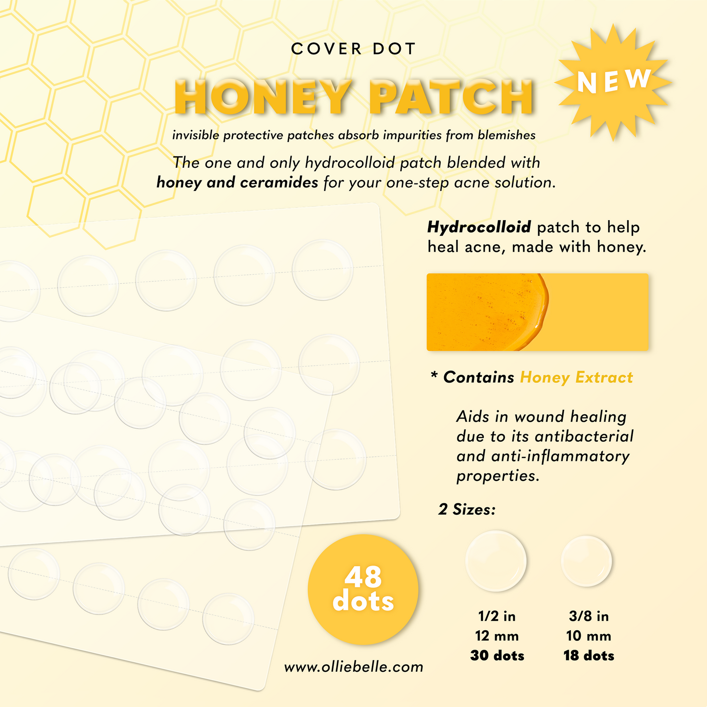 Honey Acne Patch - Heal Spots & Fade Scarring